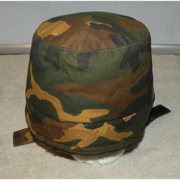 Vtg Gore-Tex Thinsulate Fleece Lined Trapper Hat Ear Flaps Camo Large USA - Picture 3 of 6